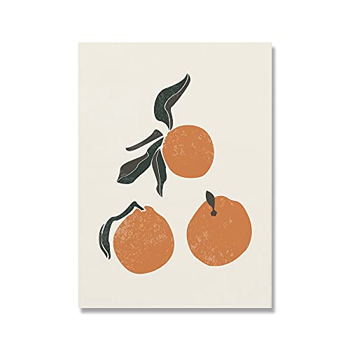 Obst Leinwand Malerei Orange Plakat Zitrone Kunst Küche Wandbilder Moderne Dekoration (Color : B, Size : 40x60cm no frame) von luose