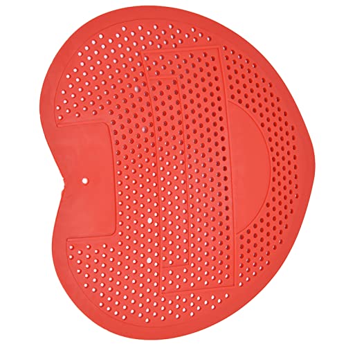 lyrlody Sieb für Urinal und Deodorant, Herzförmiger Urinalfilter, Urinalsieb für Medizinische Einrichtungen und Industrielle Orte, Beseitigt Bestimmte Gerüche, 19 X 17 X 0,5 cm(rot) von lyrlody