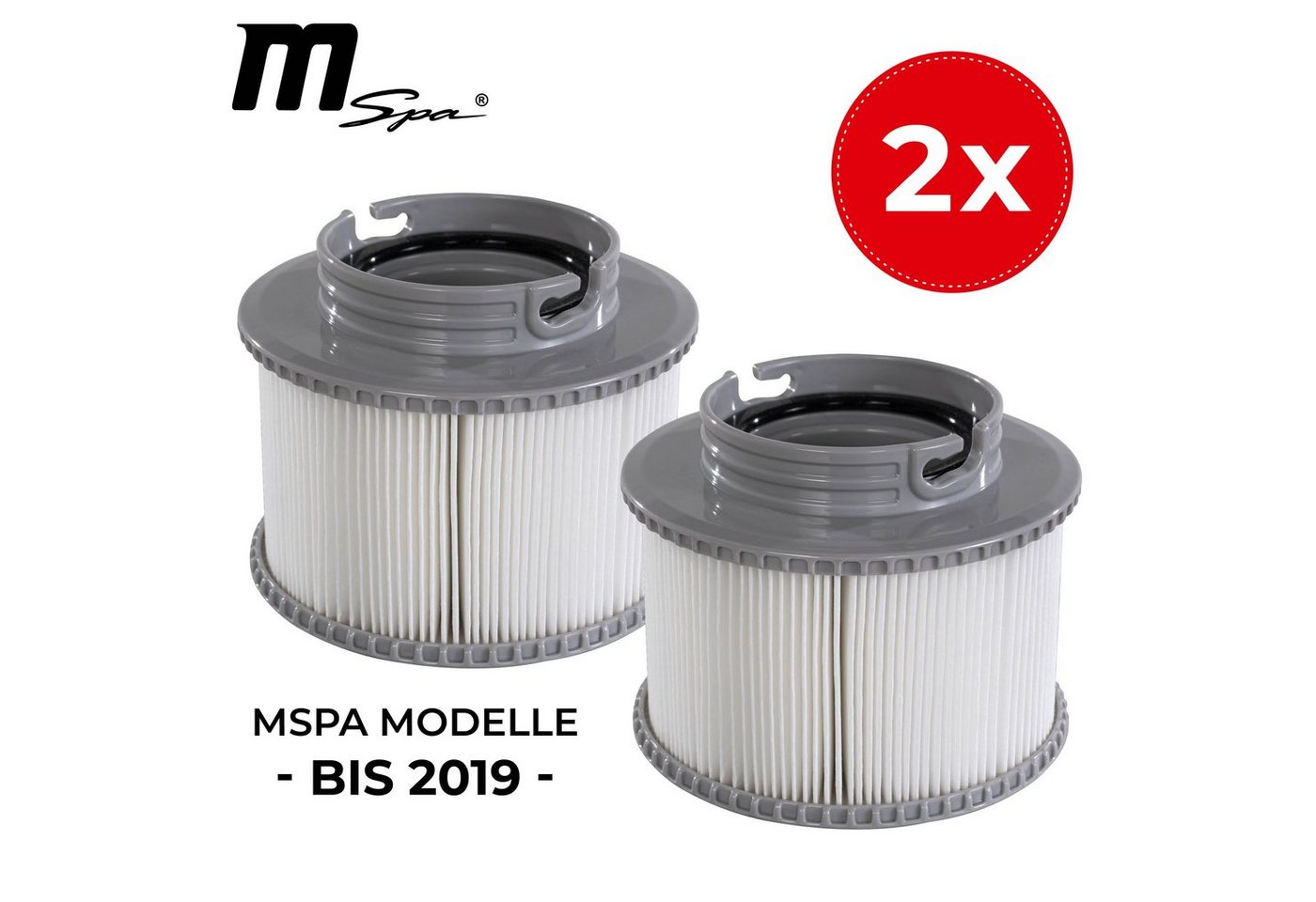 mSpa Pool-Filterkartusche Whirlpool Ersatz Wasserfilter-Kartusche, Zubehör für MSpa Modelle ab 2020, Wasserfilter-Kartuschen für MSpa Modelle 2019-2020 von mSpa