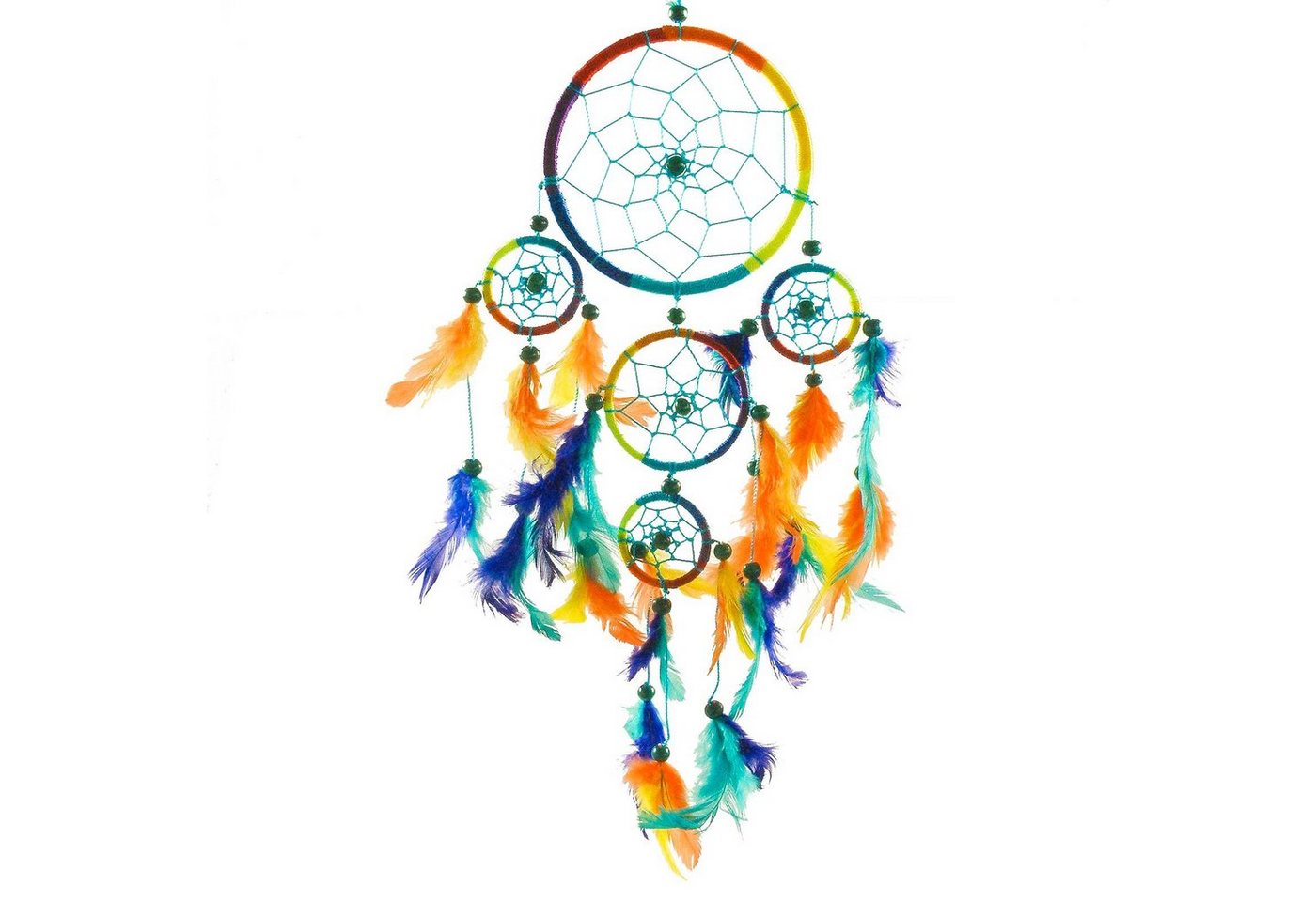 maDDma Dekohänger Dreamcatcher - Traumfänger KUNTERBUNT 12 cm x 4cm, Traumfänger von maDDma