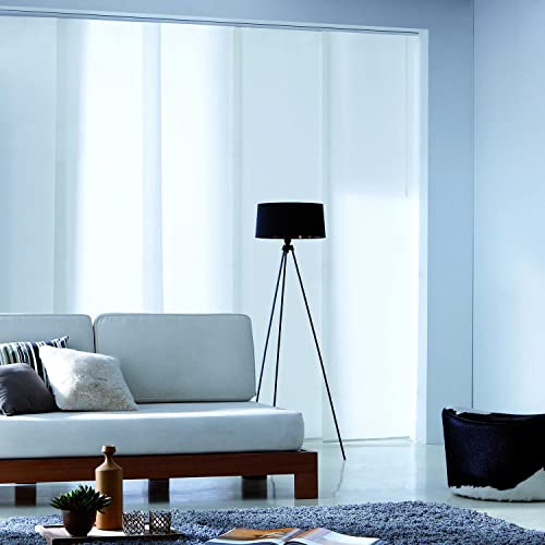 madecostore Flächenvorhang, lichtdurchlässig, Lamellen, einfarbig, Weiß, 60 x 300 cm von MADECOSTORE