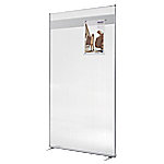 magnetoplan Raumteiler Acryl, Aluminium Silber, Transparent 1.000 x 350 x 1.800 mm von magnetoplan