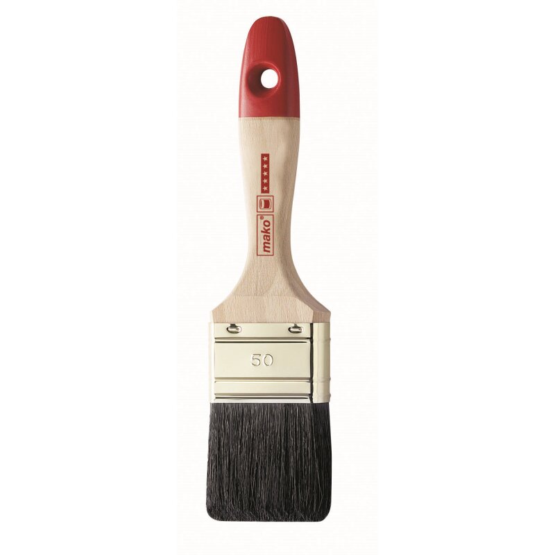 Lack-Flachpinsel PREMIUM schwarze mako-fil plus Borstenmischung 80mm x 18,5mm Lack-Flachpinsel PREMIUM schwarze mako-fil plus Borstenmischung 80mm x 18,5mm von mako GmbH