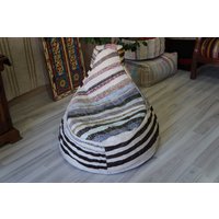 Sitzsack Hocker Handgemachte Dekorative Boden Sitz Pouf Sessel Spielzimmer Wohnzimmer Outdoor von mamcanart