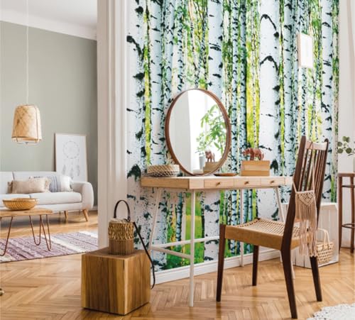XXL Fototapete Wald Grün Baumstämme Weiß Bäume Modern Design Tapete Vliestapete für Wohnzimmer Schlafzimmer Made in Germany 2,5 x 1,59m XXL Fototapete Wald Grün Baumstämme Weiß Bäume Modern Design Tapete Vliestapete für Wohnzimmer Schlafzimmer Made in Germany 2,5 x 1,59m von marburg