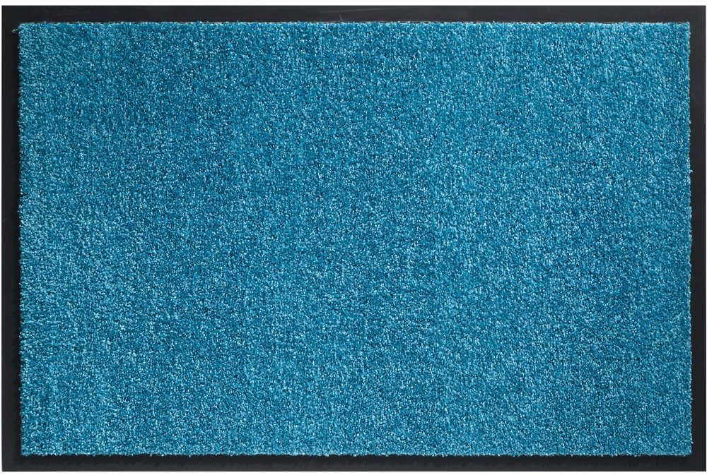 Läufer Große Schmutzfangmatte für innen türkis blau in 90x150 cm, matches21 HOME & HOBBY, rechteckig, Höhe: 6 mm, Saugstarke Sauberlaufmatte als waschbarer Türmatte Fussabtreter von matches21 HOME & HOBBY