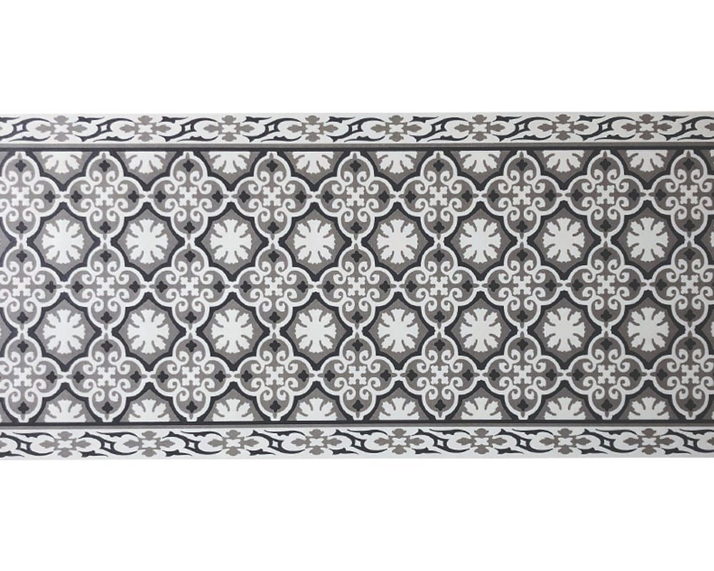 Fußmatte SOFT VINTAGE Bodenbelag Antik Polyester grau weiß 65x100 cm, matches21 HOME & HOBBY, rechteckig, Höhe: 2.2 mm von matches21 HOME & HOBBY