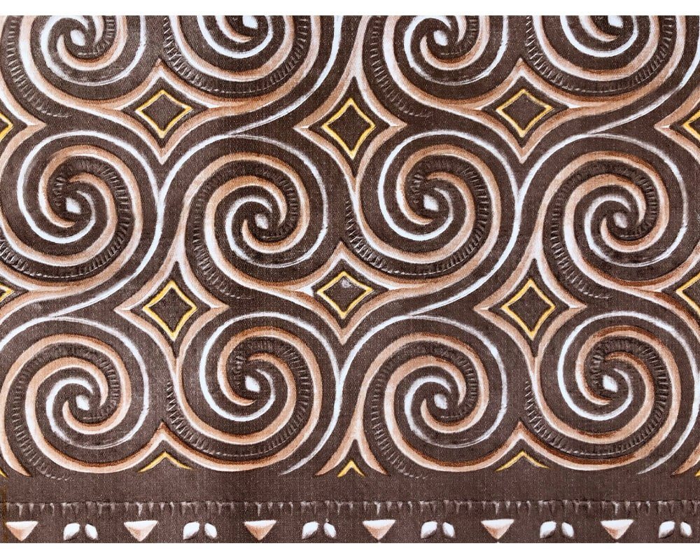 Fußmatte SOFT VINTAGE Bodenbelag Spiralen Polyester braun 65x100 cm, matches21 HOME & HOBBY, rechteckig, Höhe: 2.2 mm von matches21 HOME & HOBBY
