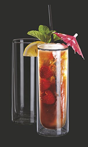 Cocktail Gläser 2 er Set 300 ml Mojito Cuba Libre Longdrink Doppelwandig Thermo-Effekt Cocktail Gläser 2 er Set 300 ml Mojito Cuba Libre Longdrink Doppelwandig Thermo-Effekt von maxxo