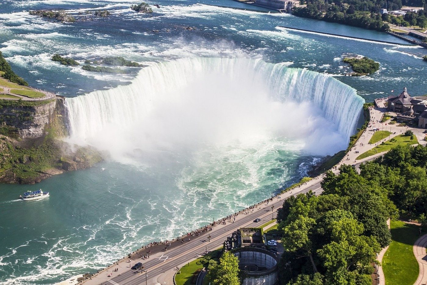 meberg Fototapete, Wasser, Fototapete Atemberaubender Wasserfall Wandbild Vliestapete Motiv 200x300 cm Niagara Wasser Natur von meberg
