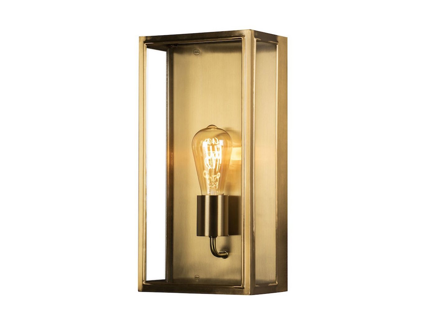 meineWunschleuchte LED Außen-Wandleuchte, LED wechselbar, warmweiß, Große Wand-laterne Landhausstil, Fassadenlampe Outdoor Gold-en H: 40cm von meineWunschleuchte