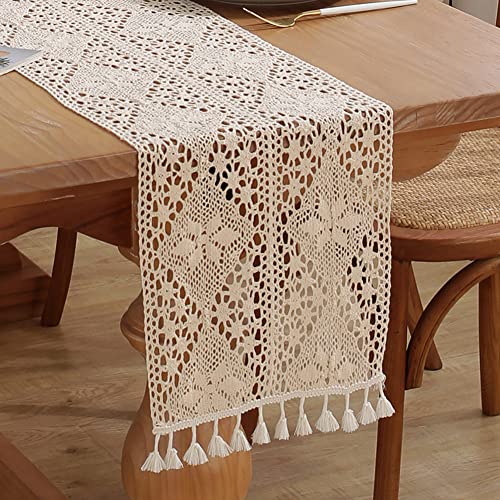 meioro Gehäkelte Tischläufer, 30x140cm Spitze Boho Tischwäsche Klassische Beige Hochzeit Tischdecke Vintage Tassel Tischdeko für Küche Essen Urlaub Party Dekoration Tablerunner meioro Gehäkelte Tischläufer, 30x140cm Spitze Boho Tischwäsche Klassische Beige Hochzeit Tischdecke Vintage Tassel Tischdeko für Küche Essen Urlaub Party Dekoration Tablerunner von meioro