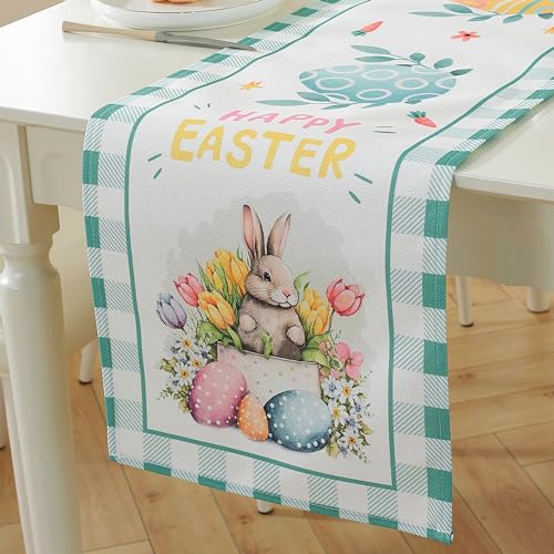 meioro Ostern Kaninchen Eier Tischläufer, 30x140cm Frühlingsferien Tischwäsche, Mode Blume Hase Tischdecke, Osterei Tischdeko für Drinnen und Draußen Küche Esszimmer Hausparty Tisch Dekoration Stil-A meioro Ostern Kaninchen Eier Tischläufer, 30x140cm Frühlingsferien Tischwäsche, Mode Blume Hase Tischdecke, Osterei Tischdeko für Drinnen und Draußen Küche Esszimmer Hausparty Tisch Dekoration Stil-A von meioro