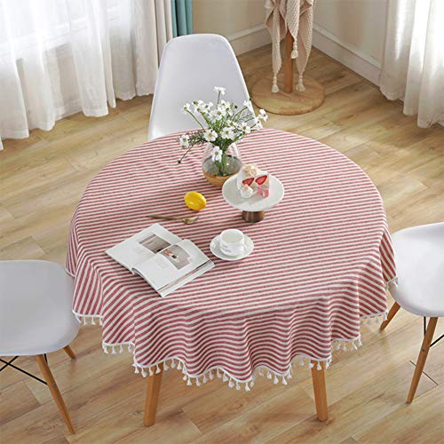 meioro Runde 120cm Tischdecke Gestreifte Tischdecken Fringe Tischläufer Einfache und Elegante Heimtextilien für den Innen- und Außenbereich meioro Runde 120cm Tischdecke Gestreifte Tischdecken Fringe Tischläufer Einfache und Elegante Heimtextilien für den Innen- und Außenbereich von meioro