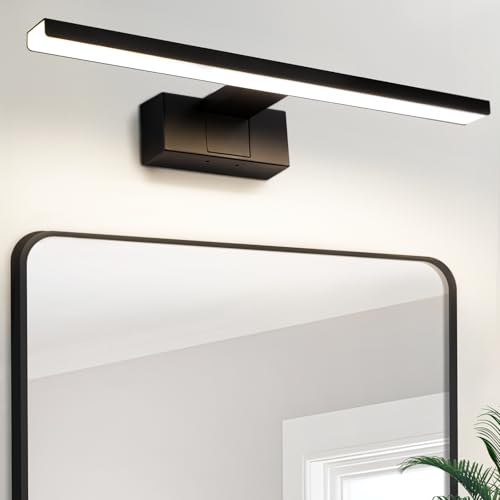 meoaow LED Spiegelleuchte für das Bad – Spiegellampe Badezimmer 12W Wandleuchte 60cm Schwarz Wasserdicht IP44 4000K Neutralweiße Beleuchtung Modern Wandlampe für Bad Flur Veranda Innen im Freien meoaow LED Spiegelleuchte für das Bad – Spiegellampe Badezimmer 12W Wandleuchte 60cm Schwarz Wasserdicht IP44 4000K Neutralweiße Beleuchtung Modern Wandlampe für Bad Flur Veranda Innen im Freien von meoaow