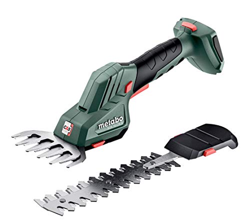 Metabo Akku-Strauch- und Grasschere SGS 18 LTX Q (601609840) 18V, präzise Schnitte an Büschen, Sträuchern, Rasenkanten, ohne Akku, in metaBOX von metabo