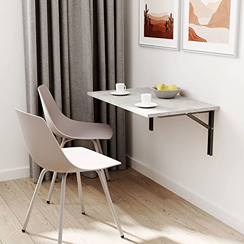mikon 100x55 | Wandklapptisch Klapptisch Wandtisch Küchentisch Schreibtisch Kindertisch | Beton von mikon