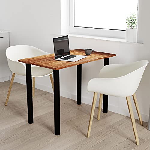 mikon 80x50 | Esszimmertisch - Esstisch - Tisch mit SCHWARZEN Beinen - Küchentisch - Bürotisch | Burgund von AKKE