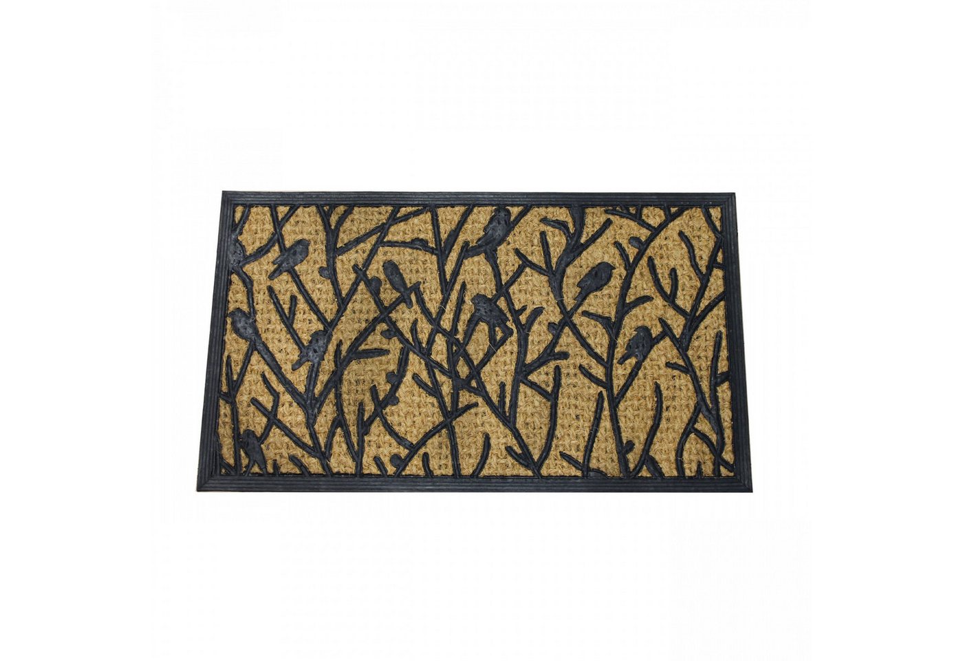 Fußmatte Fußmatte aus Kokosfaser Motiv Vögel, handgemacht, mitienda von mitienda