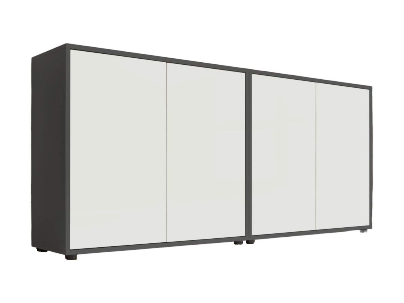 moebel-dich-auf Sideboard BEN Set 2 (4 Türen, in verschiedenen Farben), Push-to-open-Funktion von moebel-dich-auf