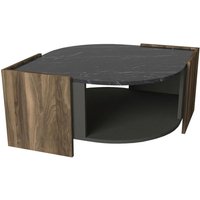 Couchtisch Marbel walnuss Nachbildung Marmoroptik B/H/T: ca. 75x40x75 cm von moebel17