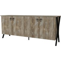 Sideboard Zeth Eiche Nachbildung B/H/T: ca. 180x76,8x44,8 cm von moebel17