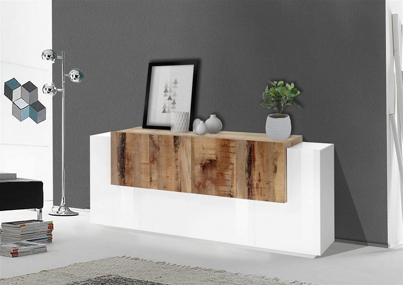 möbelando Sideboard Catania, 200 x 86 x 45 cm (B/H/T) von möbelando