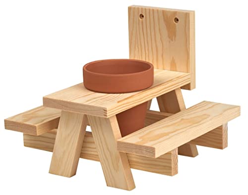 moses Eichhörnchen-Picknicktisch, Eichhörnchen Futterstelle für Garten, Balkon, Terrasse oder im anliegenden Wald, Futterstation zum Selbstgestalten aus Holz und Keramik moses Eichhörnchen-Picknicktisch, Eichhörnchen Futterstelle für Garten, Balkon, Terrasse oder im anliegenden Wald, Futterstation zum Selbstgestalten aus Holz und Keramik von moses