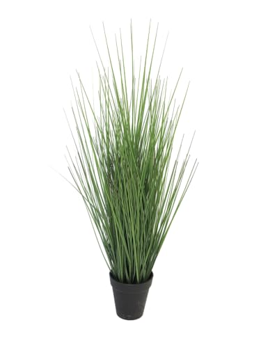 mucplants Kunstgras Schwingel im Topf - Künstlich & Naturgetreu - Dekogras Grasbüschel Ziergras Ufergras Grasbusch Schilfgras (Höhe ca. 60cm) von mucplants