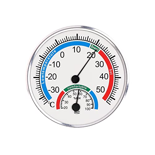 mumbi Thermo-Hygrometer Temperatur und Luftfeuchtigkeit Anzeige zur Raumklimakontrolle in Weiss von mumbi