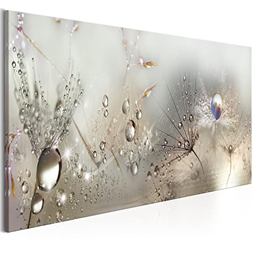 murando Acrylglasbild Pusteblume 120x40 cm 1 Teilig Wandbild auf Acryl Glasbilder Kunstdruck Moderne Acrylglas Platte Wanddekoration Geschenke Heimdekoration Glasbild Blumen Natur grau Pusteblumen von murando