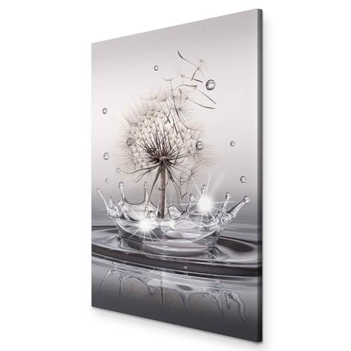 murando - Akustikbild Pusteblume 80x120 cm 1 tlg Bilder Akustikschaum Schallschutz Kunst Akustikpaneele Wandpaneele Schalldämmung Wandbild Schallabsorber Natur Wassertropfen Blumen b-C-0732-b-a von murando