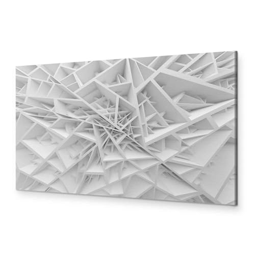 murando - Bilder 3D Effekt Vlies Leinwandbild 1 tlg Kunstdruck modern Wandbilder XXL Wanddekoration Design Wand Bild Panoramabild - grau weiß geometrische Muster a-B-0039-b-a von murando