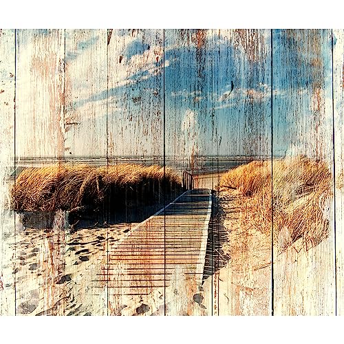 murando Fototapete selbstklebend Ausblick auf Strand und Meer 343x256 cm Tapete Wandtapete Klebefolie Dekorfolie Tapetenfolie Wand Dekoration Wandaufkleber Wohnzimmer Landschaft Natur von murando