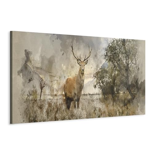 murando - Handart Hirsch Kunstdruck auf Leinwand 135x45 cm 1 tlg Kunstbilder wie Handgemalte Wandbilder XXL mit Acrylgel beschichtet Wand Bilder mit Struktur - Landschaft Natur Tier g-B-0042-b-a murando - Handart Hirsch Kunstdruck auf Leinwand 135x45 cm 1 tlg Kunstbilder wie Handgemalte Wandbilder XXL mit Acrylgel beschichtet Wand Bilder mit Struktur - Landschaft Natur Tier g-B-0042-b-a von murando