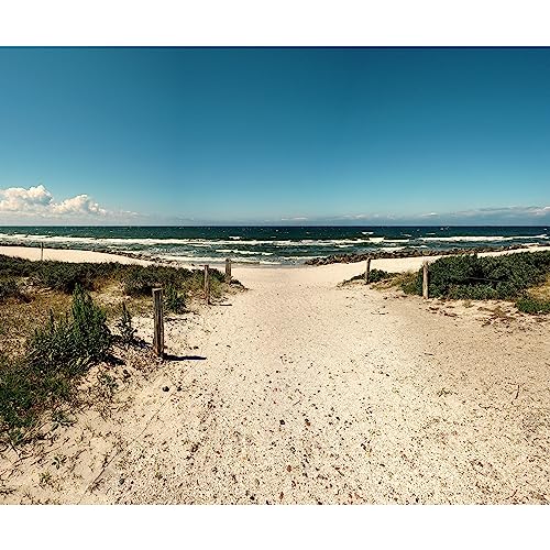 murando PREMIUM Fototapete Strand und Meer 350x256 cm Vlies Tapeten Wandtapete XXL Moderne Wanddeko Design Wand Dekoration Wohnzimmer Schlafzimmer Büro Flur Natur Landschaft See von murando