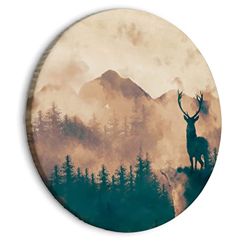 murando - runde Bilder Hirsch 60x60 cm Leinwandbild 1 tlg Kunstdruck modern Wandbilder XXL Wanddekoration Design Wand Bild Landschaft Gebirge Wald Panorama Nebel Tiere wie gemalt c-A-10047-bc-a murando - runde Bilder Hirsch 60x60 cm Leinwandbild 1 tlg Kunstdruck modern Wandbilder XXL Wanddekoration Design Wand Bild Landschaft Gebirge Wald Panorama Nebel Tiere wie gemalt c-A-10047-bc-a von murando