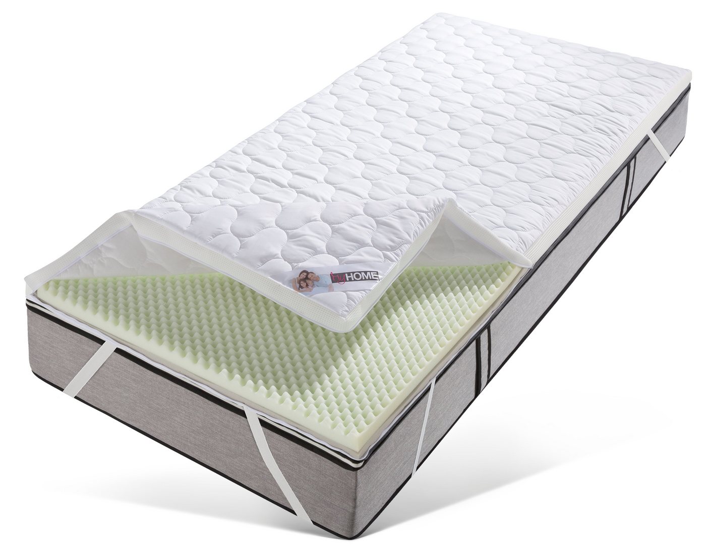 Topper Polly Plus XXL ECO, Topper ideal für Boxspringmatratzen, my home, 8 cm hoch, Komfortschaum, Topper in 90x200, 140x200, über 2.600 positive Bewertungen! von my home