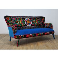 Suzani 3-Sitzer Sofa - Türkise Liebe von NameDesignStudio