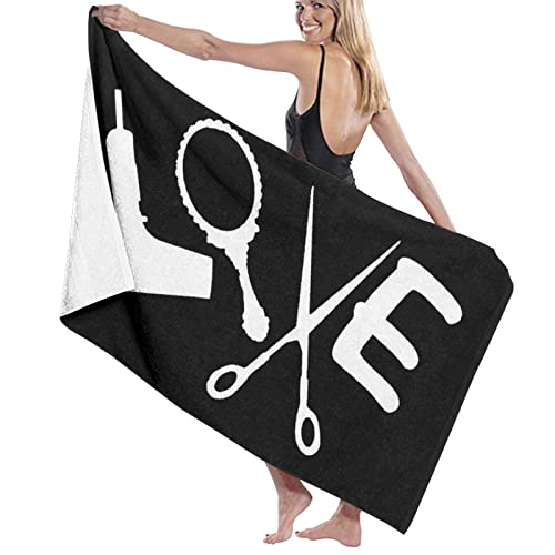 Strandtuch Liebe Friseurin Mikrofaser Pflegeleicht Badetuch Weiches Beach Towel Für Pool Yoga Picknicks 80X130Cm von nanchangchengbowangluokeji