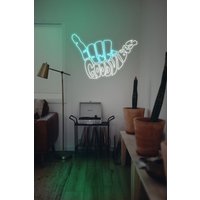 Good Vibes Neon Zeichen, Good Licht Led Schild, Hand Zeichen, Neon Zeichen Schlafzimmer Gute Vibes, Led Schild Wand Dekor von neonlampochkin