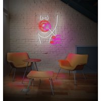 Mädchen Mit Lollipop Neon Zeichen - Gesicht Mädchen, Candy Face Neon Light, Lollipop Light Led von neonlampochkin