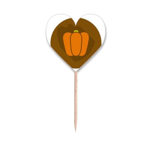 Happy Thanksgiving Day Simpol Muster Zahnstocher Flaggen Herz Etikett Cupcake Picks von no/no