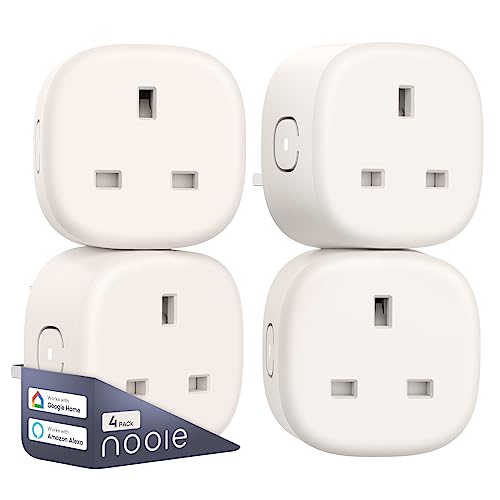 Smart Plug, nooie 13 A WiFi-Smart-Stecker, kompatibel mit Alexa, Smart-Stecker mit Sprachsteuerung, Timer, 2,4 GHz WLAN (4 Stück) von nooie