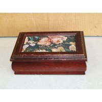 Vintage Holz Schmuck Box Kommode Top von npebaysale