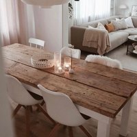 Esszimmer/Küche Stehtisch Eichenholz Rustikal Einzigartig Live Edge Benutzerdefinierte Zurückgefordert Holzplatte Luxus /Kaffee Sehpa Beistelltisch von odunzhomedecor