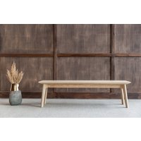 Handgefertigte Eichenbank, Holzbank, Esstisch Bank von oftheWoodfurniture