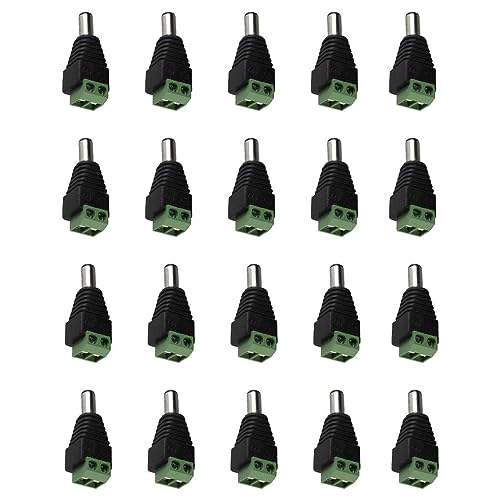 osiuujkw 20 Stück/Set langlebiger DC Netzteil Stecker – breiter Anwendungsbereich, Stecker, ABS Stecker, KAdapter, männlich, weiblich, einfach zu montieren von osiuujkw