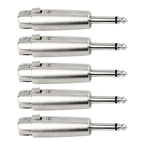 osiuujkw 5 Stück langlebiger und zuverlässiger Audio Stecker für breite Anwendungen, kabelloser Mikrofon Sender, Audio Adapter, XLR Adapter von osiuujkw