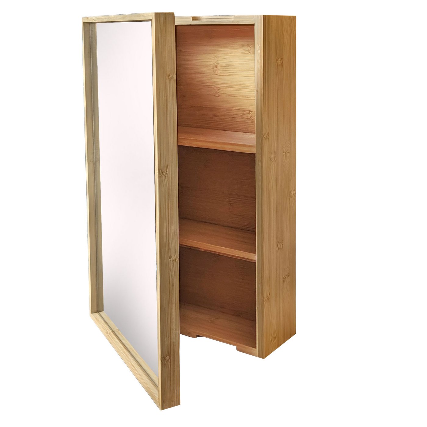 osoltus Badregal osoltus Spiegelschrank Badschrank mit Tür Bambus 60x35x14 cm von osoltus